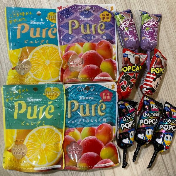 お菓子セット　ピュレグミ　ポップキャン