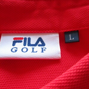 FILA GOLF♪ボタンダウンポロシャツ Ｌ 赤の画像6