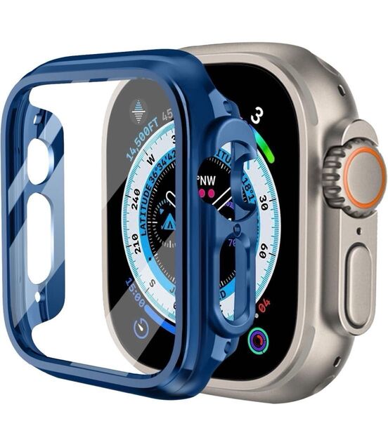 49mm 色 青 ブルー 金 ゴールド Apple Watch ケース カバー 保護ケース 耐衝撃 コンパチブル