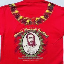 第39回メリーモナークフェスティバル 記念Tシャツ2002年 赤 Mサイズ フラダンス ハワイ カラカウア王_画像3
