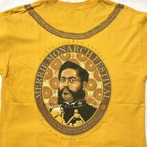 第44回メリーモナークフェスティバル 記念Tシャツ2007年 黄色 Mサイズ フラダンス ハワイ カラカウア王_画像3