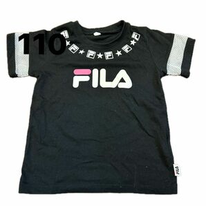 子供服 Tシャツ 半袖Tシャツ 半袖 黒 FILA SIZE 110