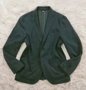  Benetton tailored jacket [ spring ~ autumn ][ cotton ][UNITED COLORS OF BENETTON][L size ][ Anne navy blue casual ][ light black ]1 jpy 