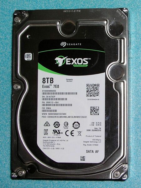 ☆ SEAGATE 8TB NAS HDD EXOS 7E8 3.5インチ シーゲート 中古 ハードディスク ☆