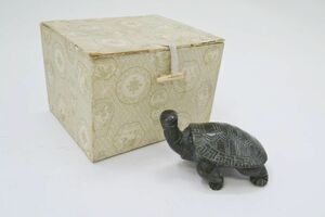 (780S 0506Y10)1 jpy ~ China fine art turtle ornament stone made .. thing sculpture box attaching interior antique goods antique animal small articles 