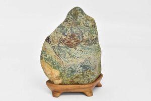 (795S 0515M11) 1 jpy ~.. stone suiseki st pedestal attaching ornament objet d'art nature stone raw ore mineral ornament stone appreciation stone interior 