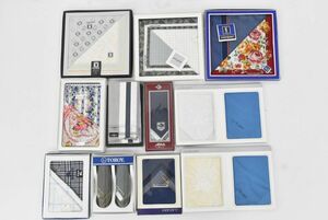 (800L 0522S20) 1 jpy ~ unused handkerchie 11 collection set PLAYBOY YVES SAINT LAURENT Christian Dior Burberrys etc. fashion accessories 