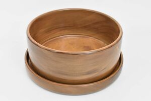 (813L 0522M6) 1 jpy ~ unused wooden O-Bon tea . set tea .. cake box pastry pot circle tray tray tea utensils Showa Retro 