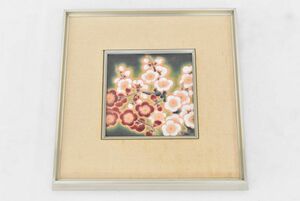 (813L 0522M5) 1 jpy ~ cheap wistaria the 7 treasures quality product frame plum . the 7 treasures wall hanging interior fine art 