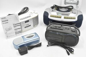 (814P 0527T1)1 jpy ~ radio-cassette 4 point set Toshiba TY-CDS5 small Izumi SAD-1711 Jupiter YG-M18. peace CDW-5 radio cassette recorder [ junk ]