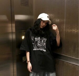 レディース tシャツ かわいい 黒白 半袖 ブランド プリントtシャツ シンプル