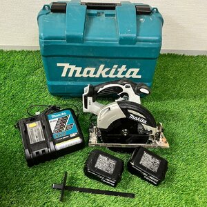 【中古品】『5-121』makita 165mm 充電式マルノコ HS630DRFXW 充電器 バッテリー ケース付き