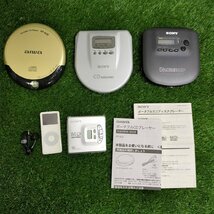 【現状品】『5-276』SONY、aiwaコンパクトCDプレイヤー×3台、MDプレイヤー、iPodまとめ_画像1