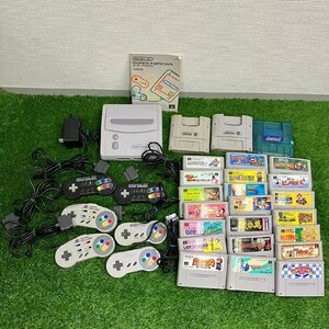 【現状品】『5-502』Nintendoスーパーファミコンジュニア本体 コントローラー ソフトカセット他 まとめ