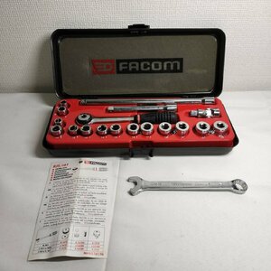 【中古品】『5-617』FACOM ソケットレンチセット ケース入 ラチェットコンビネーションスパナ15mm付