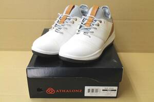 SH128 未使用 WHITE-TAN_27.0cm ATHALON.com EnVe Golf ホワイト×タン メンズ ゴルフシューズ