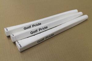 Z495 未使用近い Golf Pride_GRIP3本組_M58R Players Wrap White75g パターグリップ ゴルフプライド ホワイト