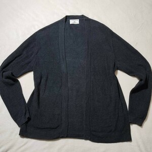  ultimate beautiful goods XL corresponding United Arrows linenUNITED ARROWS cardigan feather woven flax men's large size comfortable * stretch spring summer business 