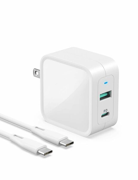 PD 充電器 Type C 急速充電器 65W 2ポート ホワイト iPhone MacBook Switch など対応
