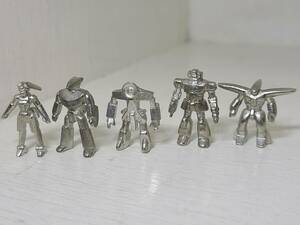 小さなSFロボットのメタルフィギュア 5体セット ピューター 工芸　metal figure UNKNOWNS set of 5