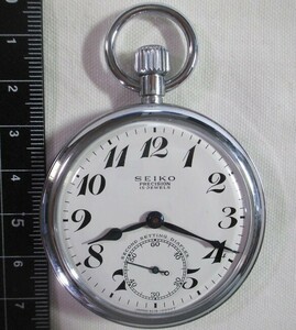 SEIKO・懐中時計 プレシジョン ダイアフレックス 15石 SECOND SETTING DIAFLEX 手巻時計 9119-0020T 美品　です。
