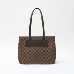 LOUIS VUITTON ルイヴィトン パリオリ PM N51123 ショルダー トートバッグ ダミエ・エベヌ キャンバス×レザー ブラウン ユニセックス