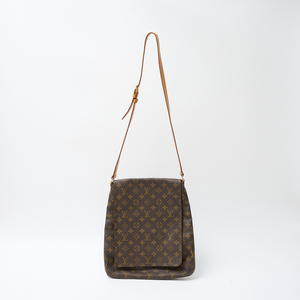 LOUIS VUITTON ルイヴィトン ミュゼット M51256 クロスボディ ショルダーバッグ モノグラム・キャンバス×レザー ブラウン×ゴールド