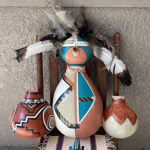 Редко! 70 -е годы ~ коренные американцы Kachina &amp; Ji Walls Walls Publo USA Vintage Разное товары/Старая одежда на Западном побережье