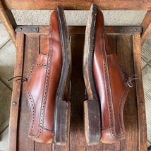 希少美品！60's〜70's florsheim union made フローシャイム革靴USA製ヴィンテージ　レザーシューズ/40's50's古着アメリカ米国ケンムーア_画像7