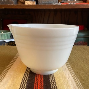  ценный!40's~50's молочное стекло миска America античный USA Vintage посуда / Fire King pyrex Mid-century .. город 