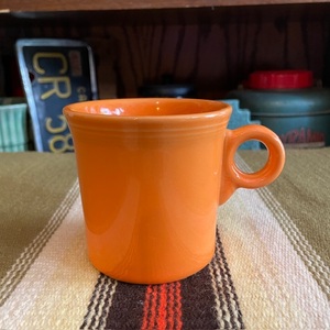  valuable!60's~70's FIESTA Fiesta orange color mug USA Vintage tableware / America antique fireking Pyrex 