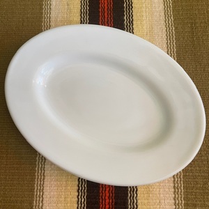  ценный!70's якорь ho  King фирма овальный plate тарелка USA Vintage посуда /fireking Pyrex античный 50's Mid-century 