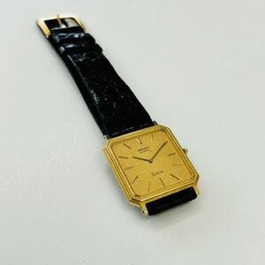 SEIKO DOLCE セイコー ドルチェ 6730-5160 10K SS 10金 ステンレス クオーツ 電池式 スクエア 2針 薄型 腕時計 時計 アンティーク 1818