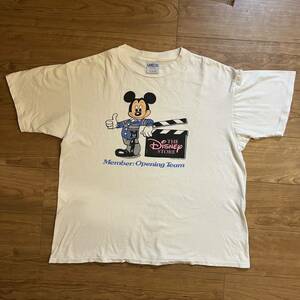 90s disney store オープニングtシャツ mickey usa製 oneita シングルステッチ