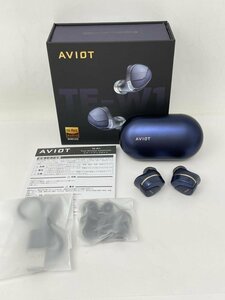 K134【美品】 AVIOT TE-W1 ワイヤレスイヤホン ノイズキャンセリング ネイビー