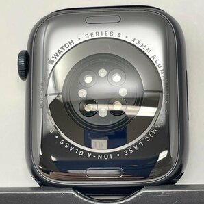 157【動作確認済・保証有】 Apple Watch Series8 GPS 45mm ミッドナイトアルミニウムケース スポーツバンド バッテリー98％の画像3