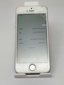 470【ジャンク品】 iPhoneSE 16GB softbank ローズゴールド