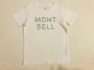 美品　130　mont-bell　モンベル　Tシャツ オフホワイト　生成色