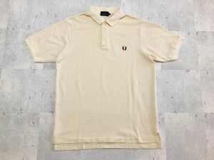 美品　 LLサイズ　FRED PERRY　フレッドペリー　半袖ポロシャツ　薄い黄色