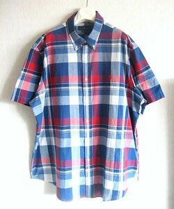 POLO RALPH LAUREN ポロ ラルフローレン INDIAN MADRAS インドマドラス チェック 半袖 B.Dシャツ XXL