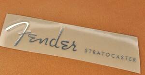 *Fender Stratocaster silver metallic ru logo-sticker NO.1*