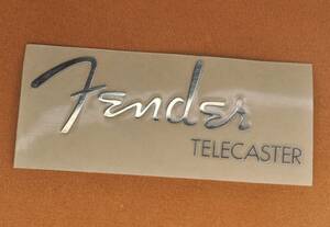 *Fender Telecaster silver metallic ru наклейка-логотип *