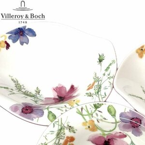 Villeroy&Boch ビレロイボッホ premium porcelain マリフルール ディープボウル 21cm 花柄 ドイツ製ブランド洋食器 箱なし *