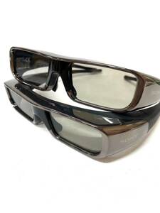 SONY ソニー TDG-BR100 3D Glasses 3Dメガネ 2点セット メガネ テレビ 映画 現状品　通電のみ確認