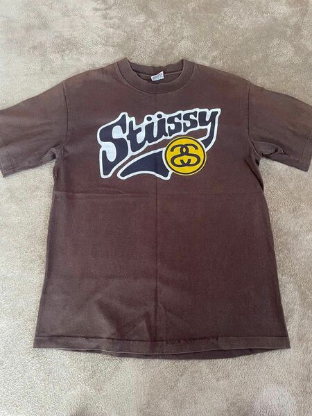 90s old stussy Tシャツ ブラウン フェード Mサイズ