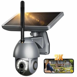 防犯カメラ 屋外 ソーラー ワイヤレス無線 360°PTZ 全方位保護 自動追跡