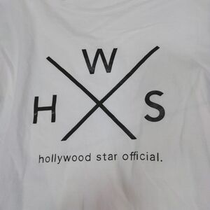 品【hollywood star official】デザイナーズ ホワイト M Tシャツ 白 半袖 ロゴ