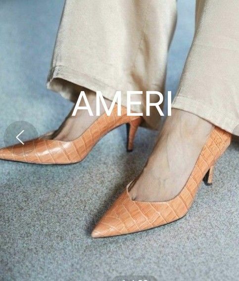 ほぼ未使用☆【AMERI】CROCO BASIC PUMPS 22.5 〜23.0 おしゃれ Sサイズ パンプス レザー