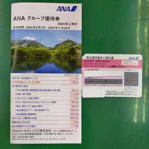 即決★ANA 全日空 株主優待 2024年上期分