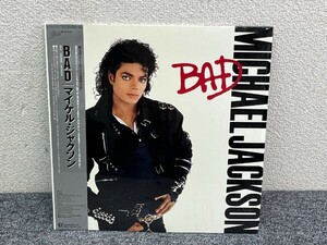 ⑤ 美盤 LP マイケルジャクソン MICHAEL JACKSON / BAD 帯・シュリンク付き 28・3P-800 レコード[E04]